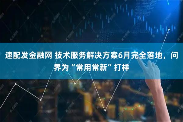 速配发金融网 技术服务解决方案6月完全落地，问界为“常用常新”打样